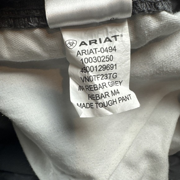 Ariat Rebar Relaxed Straight M4 Men Pants 44/36 (44-34) Gray Read - Picture 14 of 14